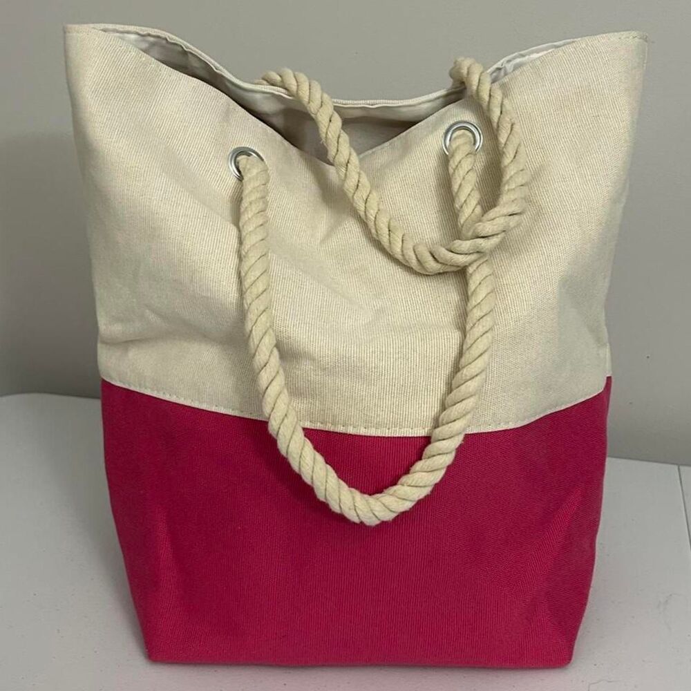 Color Block Tote Bag